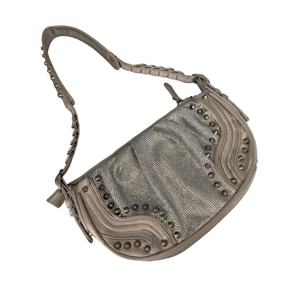 Zara Shoulder Bag Small Champagne Rhinestone Studded‎ Y2K Glam